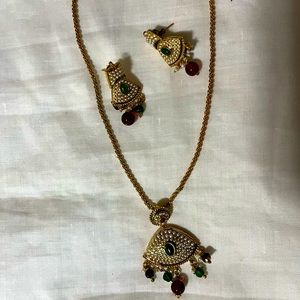 Necklace and earrings